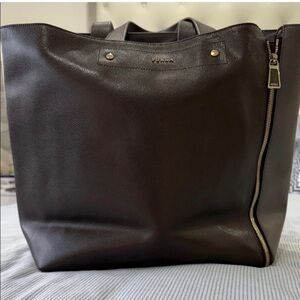 Furla Black Leather Tote Bag